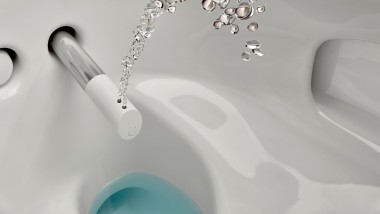 Geberit AquaClean WC puodas su apiplovimo funkcija ir vandens purkštuku