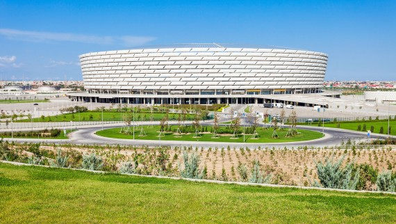 Baku olimpinis stadionas, Azerbaidžanas. © Andrey Khrobostov / Alamy Stock Photo